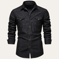 Black Denim Western Shirt