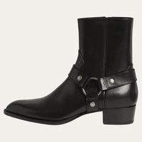 Leather Cowboy Chelsea Boots