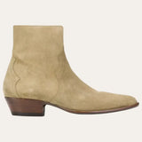Beige Ankle Cowboy Boots