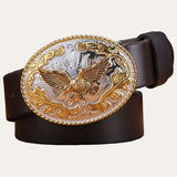 Black Belt with Western Buckle