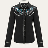 Black Western Blouse