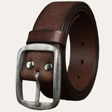 Brown Leather Cowboy Belt Western
