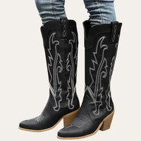 Cowboy Boots Dames Zwart