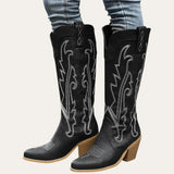 Cowboy Boots Dames Zwart