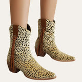Cowboy Boots Leopard Print Women