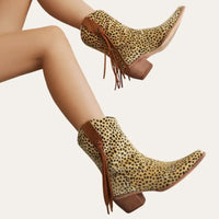 Cowboy Boots Leopard Print Country