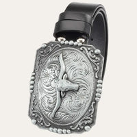 Cowboy Riem Zwart met Grote Gesp