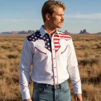 Cowboy Shirt USA Flag