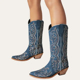 Cowboylaarzen Dames Blauw Western