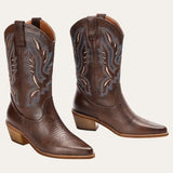 Cowboylaarzen Dames Bruin Leer Western
