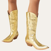 Cowboylaarzen Dames Goud Country