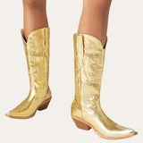 Cowboylaarzen Dames Goud Country