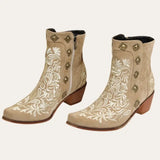 Cowboylaarzen Kort Beige Dames