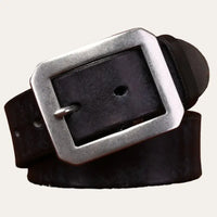 Lederen Cowboy Riem Heren Zwart Vintage