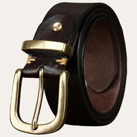 Leren Western Riem Donkerbruin