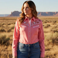 Pink Western Blouse