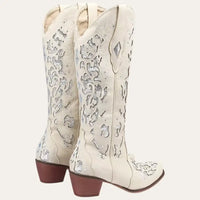 Western Boots Dames Beige Country