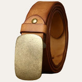 Western Cowboy Belt with Gold Buckle