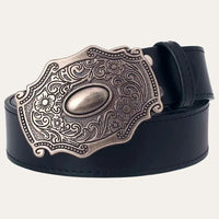 Western Riem Imitatieleer Zwart