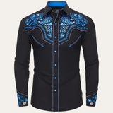 Western Shirt Black and Blue