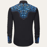 Western Shirt Black and Blue