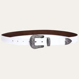 White Western Belt Cowboy