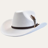 Witte Cowboyhoed met Veer