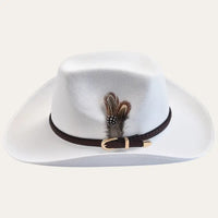 Witte Cowboyhoed met Veer Western Style